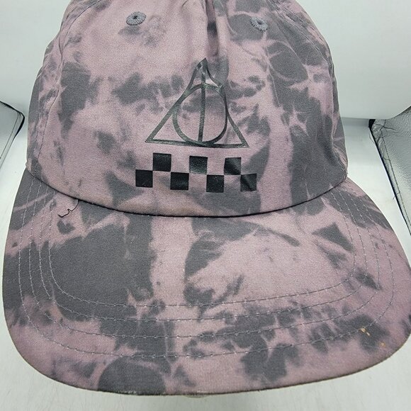 Vans x Harry Potter Deathly Hallows Cap Hat Tie Purple Gray Dye Hogwarts - Picture 5 of 9